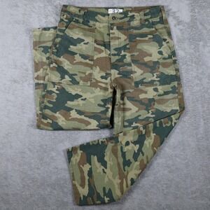We The Free Remy Camo Pants Womens 32 Green Free People High Rise Crop Army